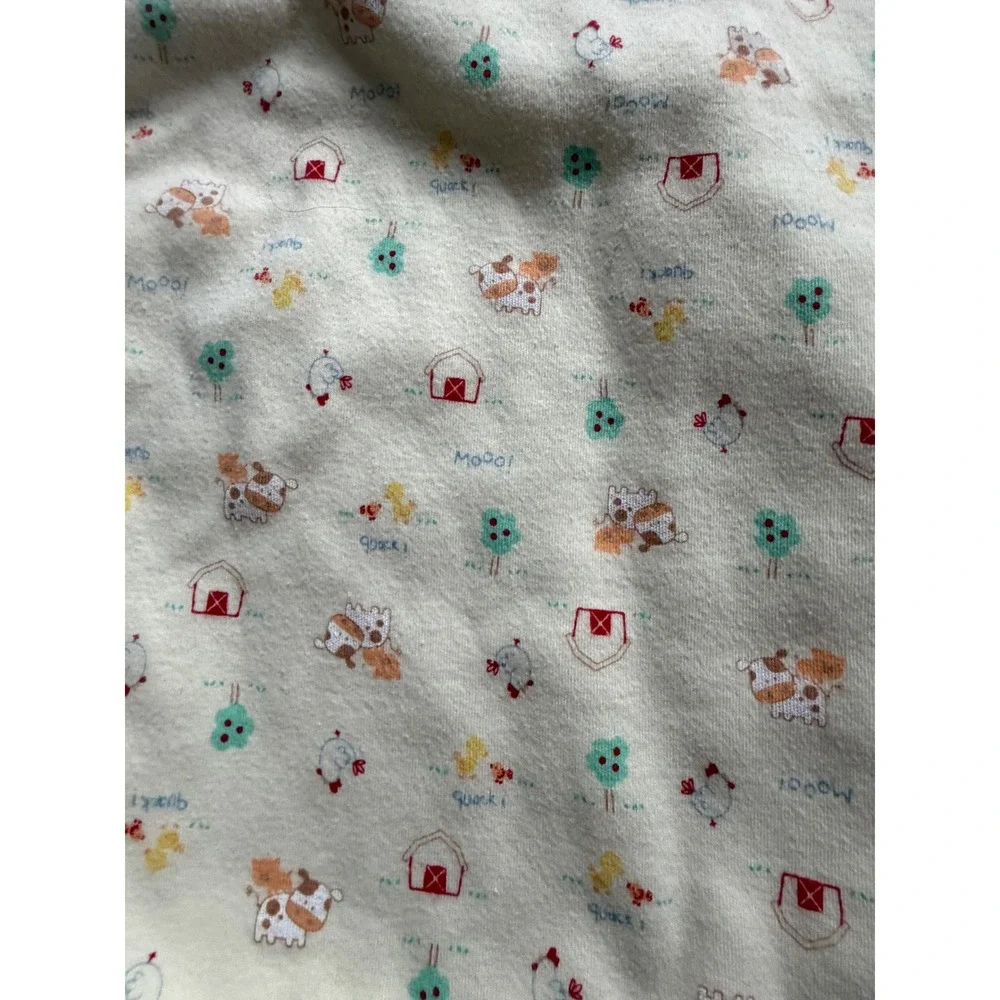 Vintage‎ Y2K 90's Child of Mine by Carters Farm Animal Receiving Blanket Yellow